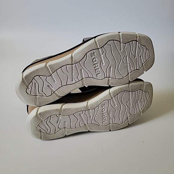 Sorel Joannie III Sport Strap Platform Wedge Sandals Gray Open Toe - Picture 8 of 14